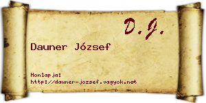Dauner József névjegykártya