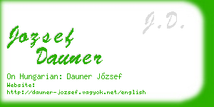 jozsef dauner business card