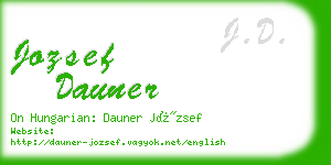 jozsef dauner business card
